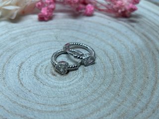 Pendientes Aro Corazón Circonita Plata