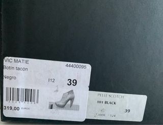 Botines de piel Vic Matie Tacón Alto Talla 39