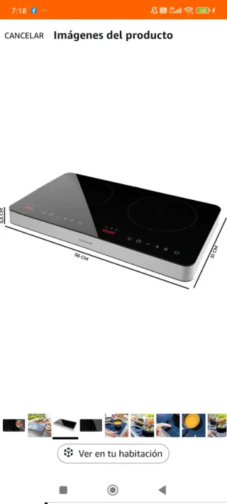 Placa de inducción doble nueva