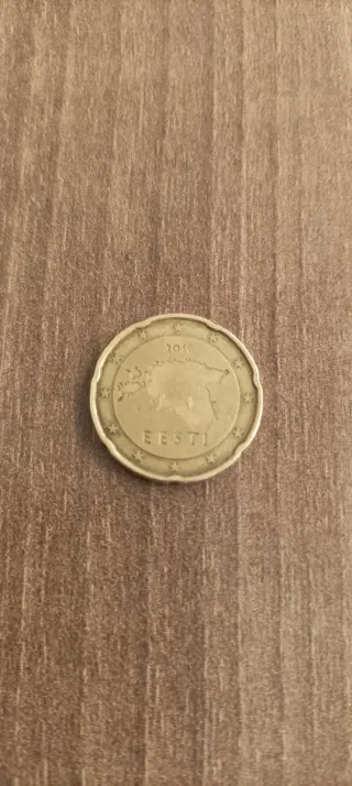 Moneda 20 céntimos Estonia 2011