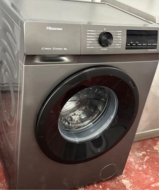 LAVADORA HISENSE INVERTER DE 8 KILOS EN GRIS