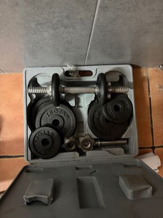 Pesas Trojan con maletín