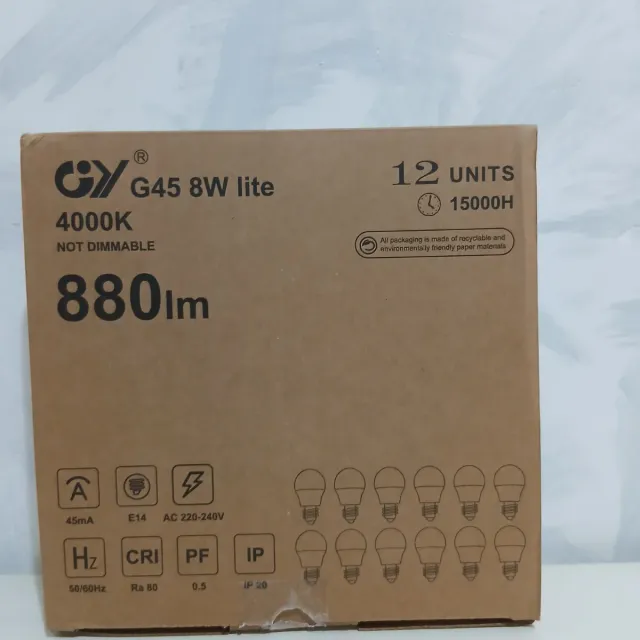 Confezione da 12 nuove lampadine LED E14 8W