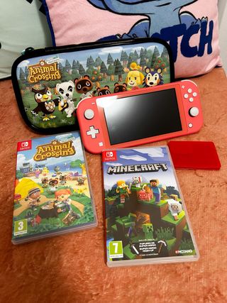 Nintendo Switch Lite Rosa + 2 Giochi