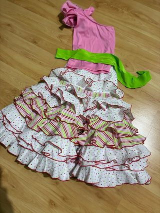 Traje de Sevillana Niña Talla Única