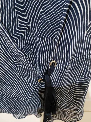 Blusa tirantes Punto Roma azul y blanco Talla M