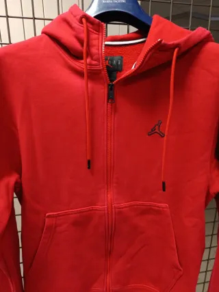 Felpa Jordan Uomo Rossa Zip Taglia S