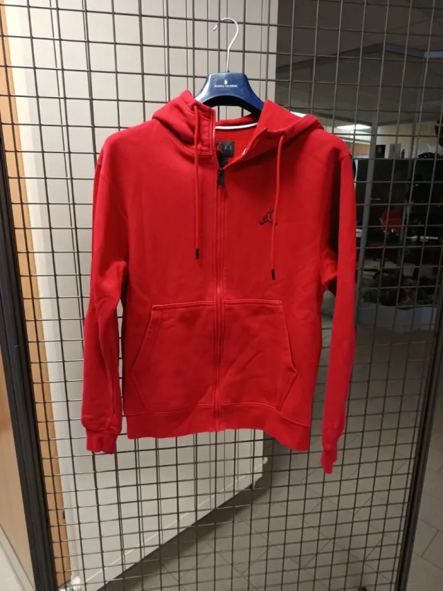 Felpa Jordan Uomo Rossa Zip Taglia S