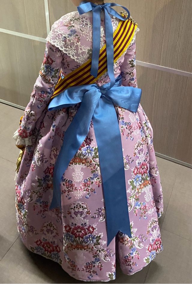 Traje Fallera Niña Rosa 4-7 años