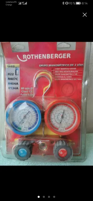 Manómetro Rothenberger 2 Vías Gas