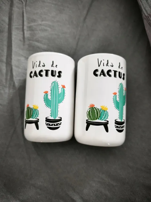 Set 2 Bicchieri Ceramica Vita de Cactus