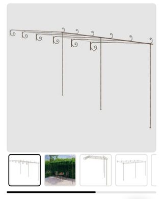 Pérgola de hierro vidaXL 3x3