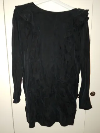 Abito nero Zara con rouches