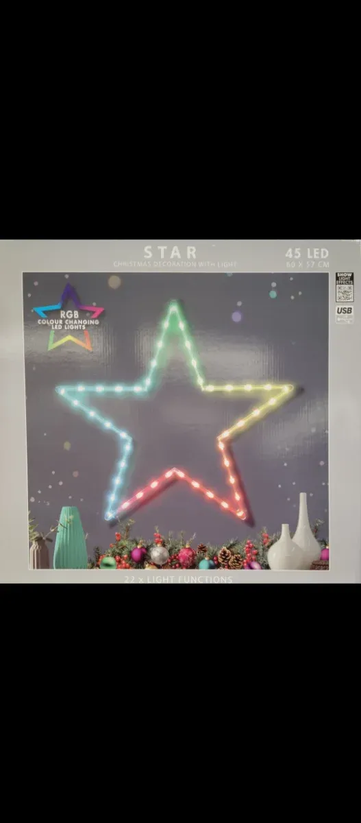 Estrela LED Pendente 60cm RGB