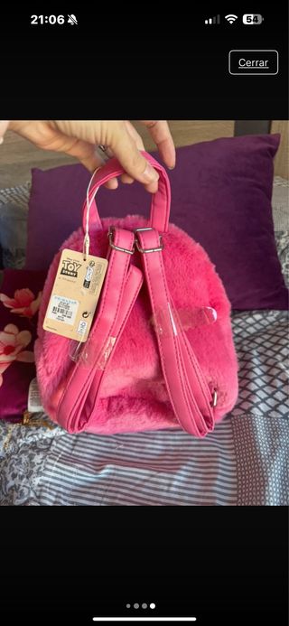 Mochila Lotso Peluche Rosa Disney