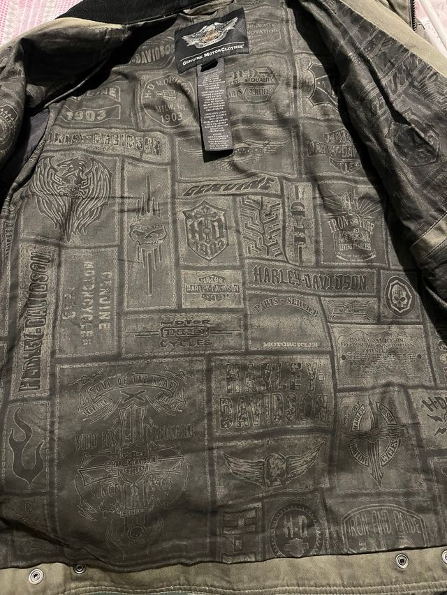 Cazadora Harley Davidson Talla L Verde Oliva
