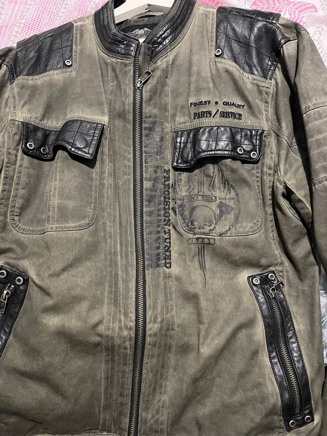 Cazadora Harley Davidson Talla L Verde Oliva