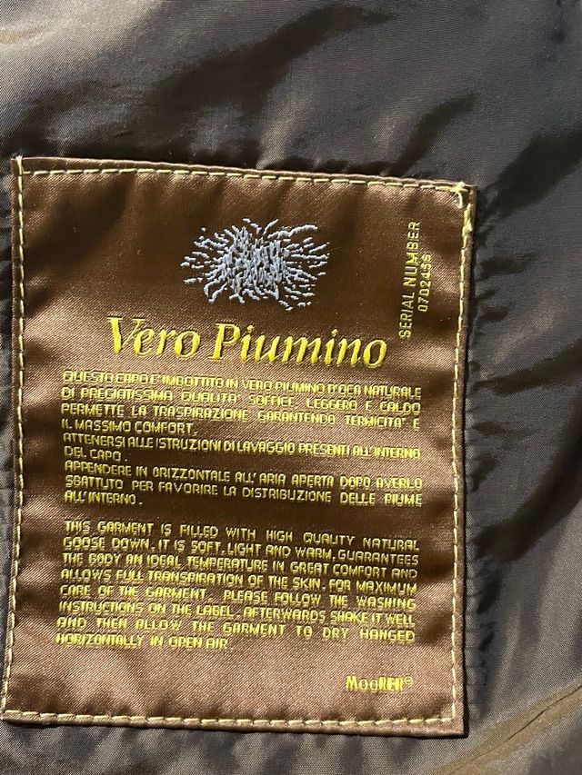 Chaleco Moorer Marrón de plumas talla L