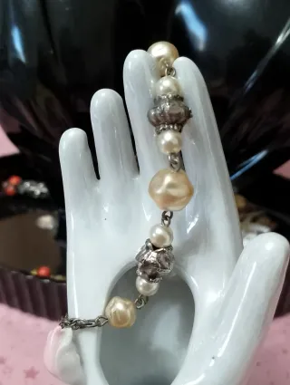 Bracciale vintage simil perle barocche