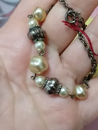 Bracciale vintage simil perle barocche
