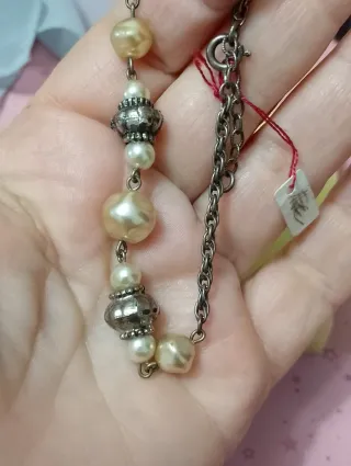 Bracciale vintage simil perle barocche