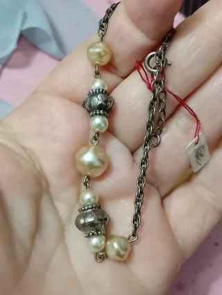 Bracciale vintage simil perle barocche