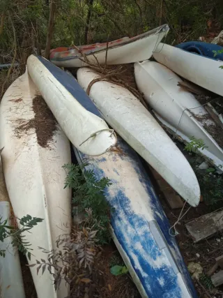 Piragua Kayak Blanca y Azul y otros colores y mode