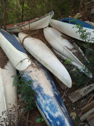 Piragua Kayak Blanca y Azul y otros colores y mode