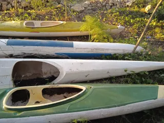 Piragua Kayak Blanca y Azul y otros colores y mode