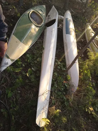 Piragua Kayak Blanca y Azul y otros colores y mode