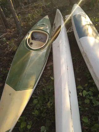 Piragua Kayak Blanca y Azul y otros colores y mode