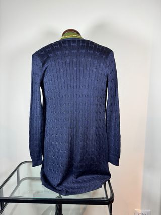 Cardigan Ralph Lauren 100% Seta Blu