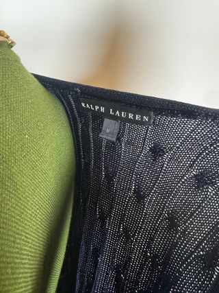 Cardigan Ralph Lauren 100% Seta Blu