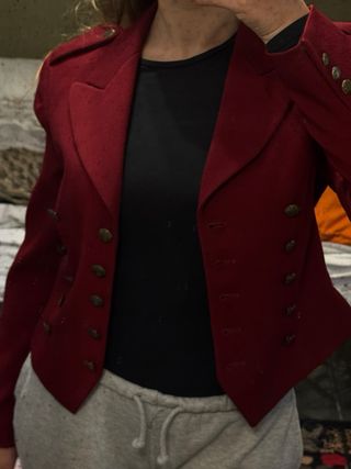 Giacca DKNY rossa stile militare