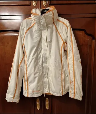 Chaqueta Columbia Blanca y Naranja