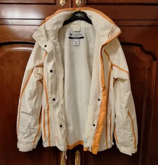 Chaqueta Columbia Blanca y Naranja