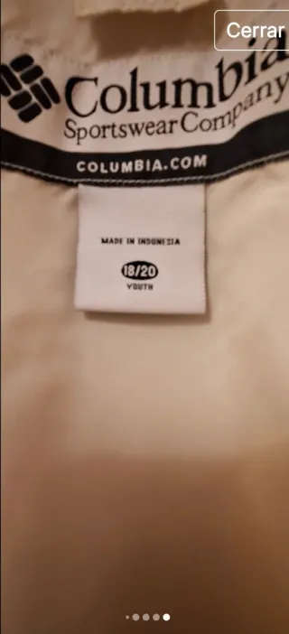 Chaqueta Columbia Blanca y Naranja