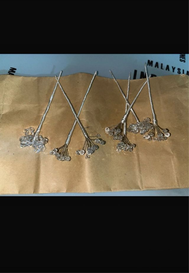 Decorazioni capelli sposa/comunione argento