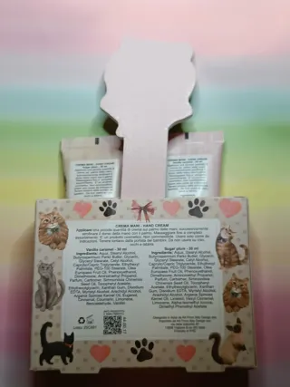 Set 2 Crema Mani Gatto RomantiCat 4 Pz più 2 lime