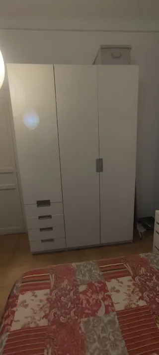 Armario blanco lacado 3 puertas