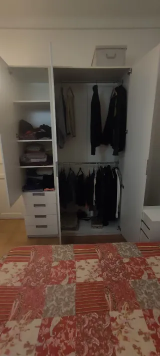 Armario blanco lacado 3 puertas