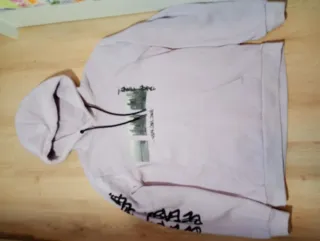 Sudadera Bershka Lila con Estampado unisex