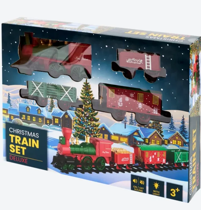 Trem de Natal Deluxe com Som e Luz