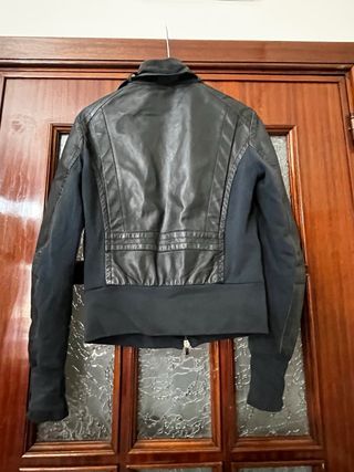 Giacca Pelle Pinko Nera,taglia 40 italiana