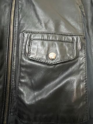 Giacca Pelle Pinko Nera,taglia 40 italiana