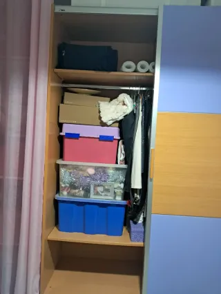 Conjunto armario, estantería y zapatero