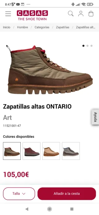Botines ART piel y lona verde