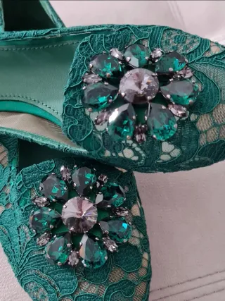 Ballerine Pizzo Verde Dolce & Gabbana