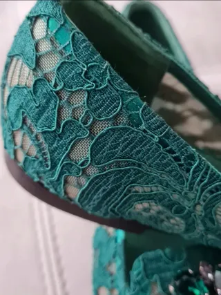 Ballerine Pizzo Verde Dolce & Gabbana
