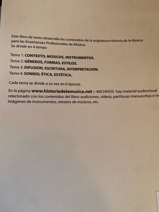 Libro Actividades Historia Música para conserv